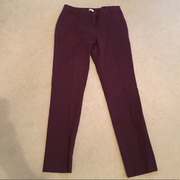 maroon skinny dress pants